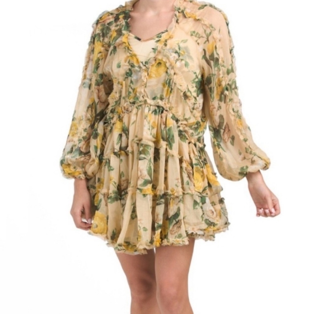 OPT Anthropologie Angelique Floral Babydoll Dress